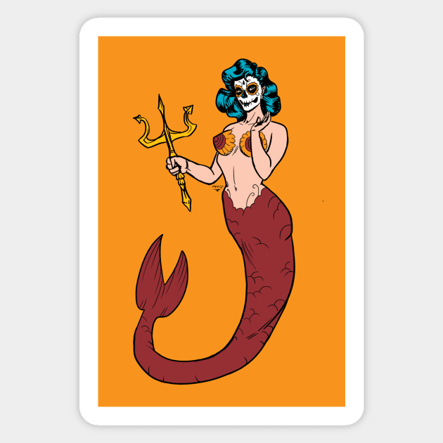 Sirena de los Muertos Sticker by Victor Maristane